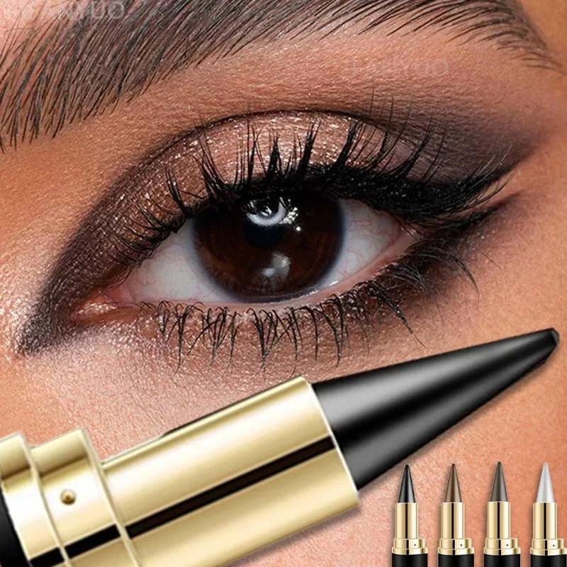 Crayon Eyeliner Gel Imperméable Noir Mat et Blanc Lisse Haute Pigmentation Anti-Bavures Stick Ombre à Paupières Multi-usages Maquillage Cosmétique pour les Yeux