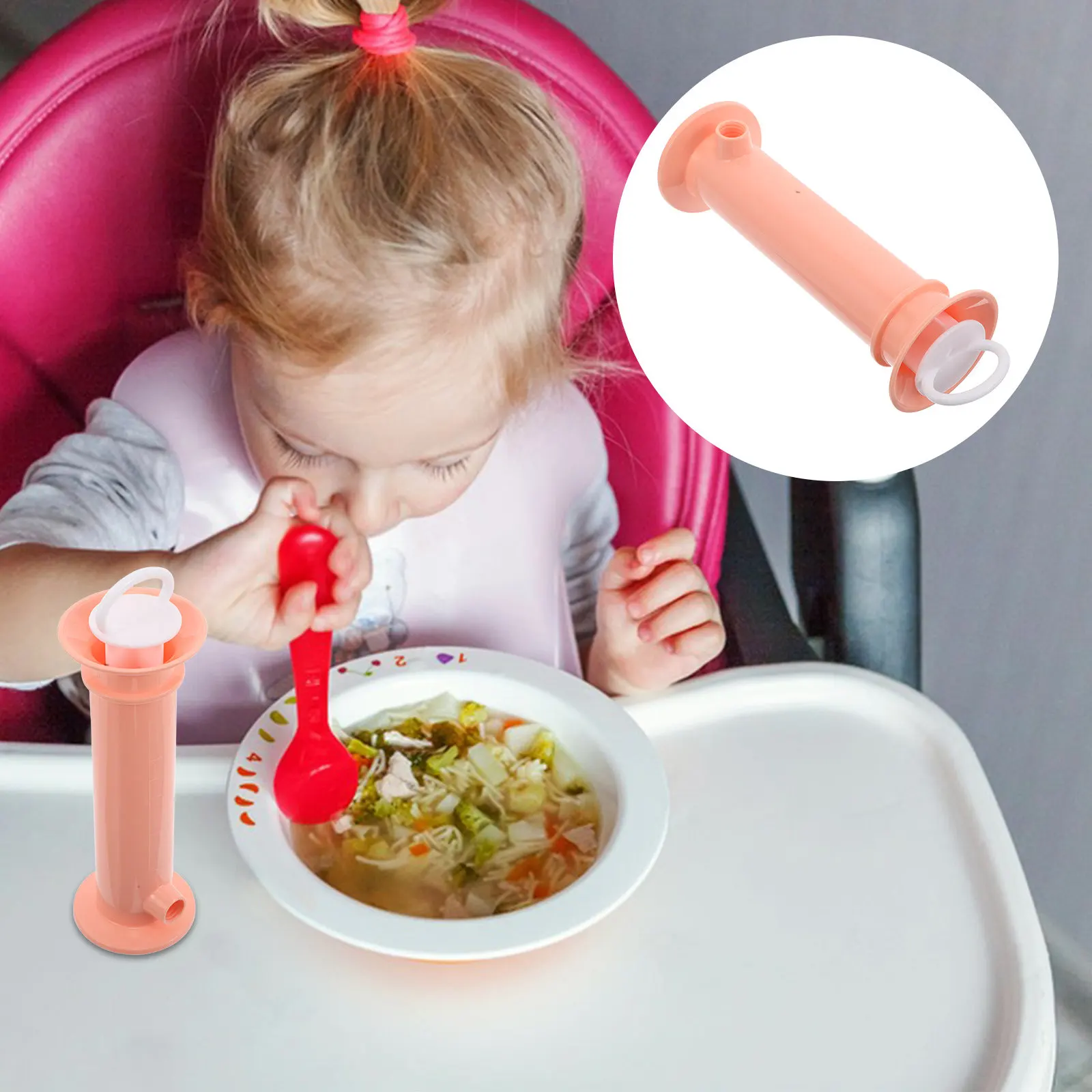 

Baby Food Dispenser Versatile Portable Lightweight for Starting Solids Purees Yogurt Cereal Baby Pouch Spoon Infant Feeding