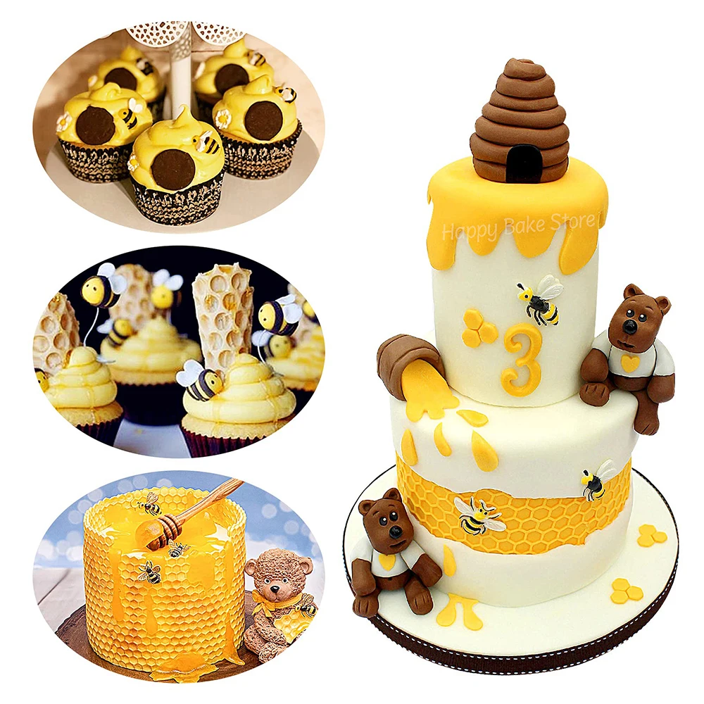 Honeycomb Fondant Mold, Silicone Bee Nest Cake Decorating Mould, For  Chocolate, Cupcake, Beehive Sugarcraft, Clay, Baking Tools