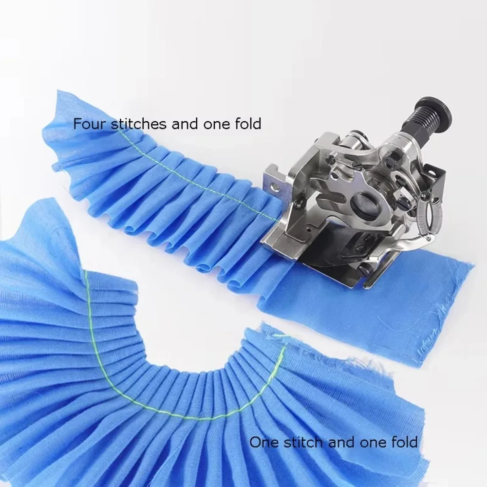 

Industrial Flat Car Sewing Machine Thin Material with One Needle and Tight Wrinkle Presser Foot Pleated Device