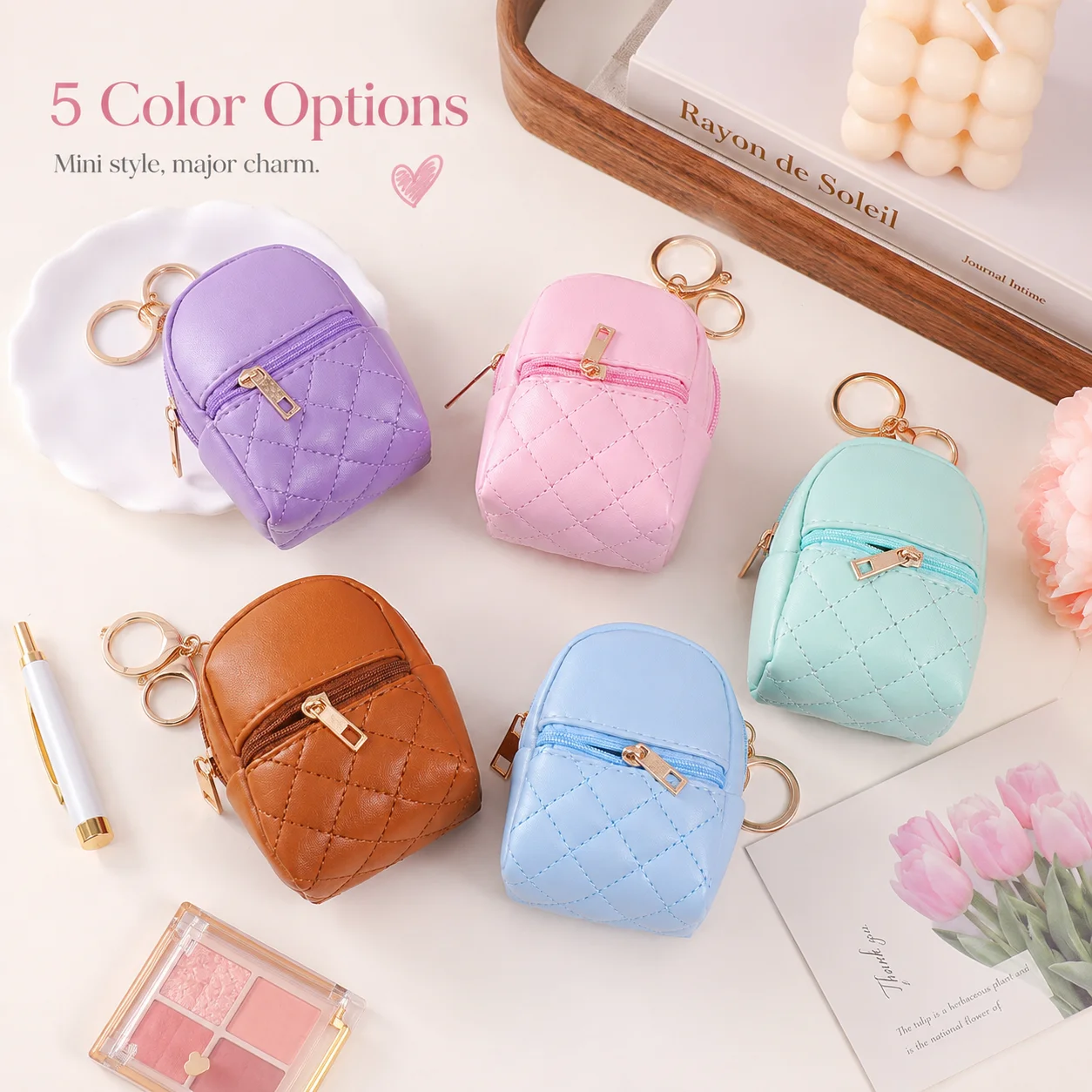

Custom Name Keychain Coin Purse Mini Customized Name Storage Bag Laser Engraving PU Leather Gift Personalized Name Key Chain