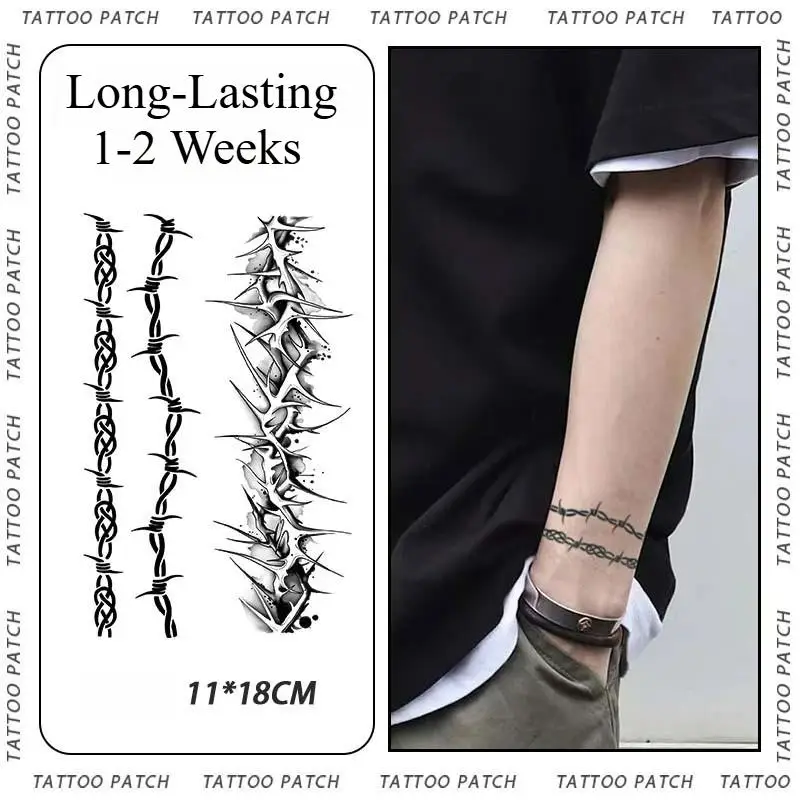 

Armlet Temporary Tattoos,Tattoo Stickers,Waterproof Long-Lasting 15 Days,Semi-Permanent Fake Tattoo,body art for Men Women