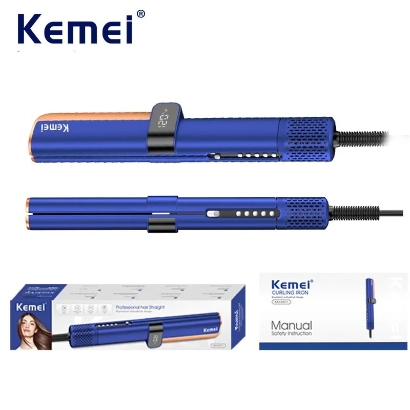 

Kemei Airflow Hair Straightener Flat Iron Dries and Straightens Simultaneously From Wet To Dry Women Hair Styling Tools Quickly