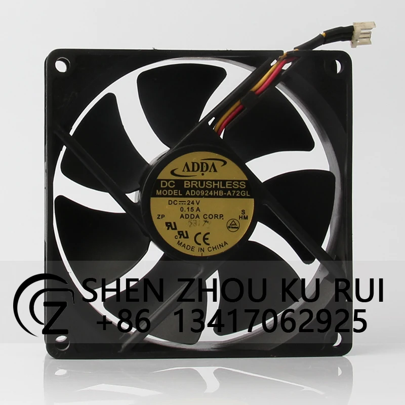 

AD0924HB-A72GL Case Dual Ball Bearing Cooling Fan for ADDA 24V 0.15A 90X90X25MM 9CM 9025 Inverter Cooling Fan