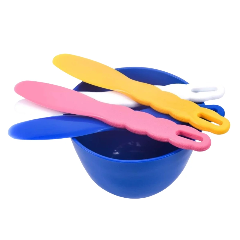 2Pcs/set Dental Lab Mixing Bowl with Stick Kit Rubber Flexible Plastic Spatula for Alginate Impression Plaster Lab Materials