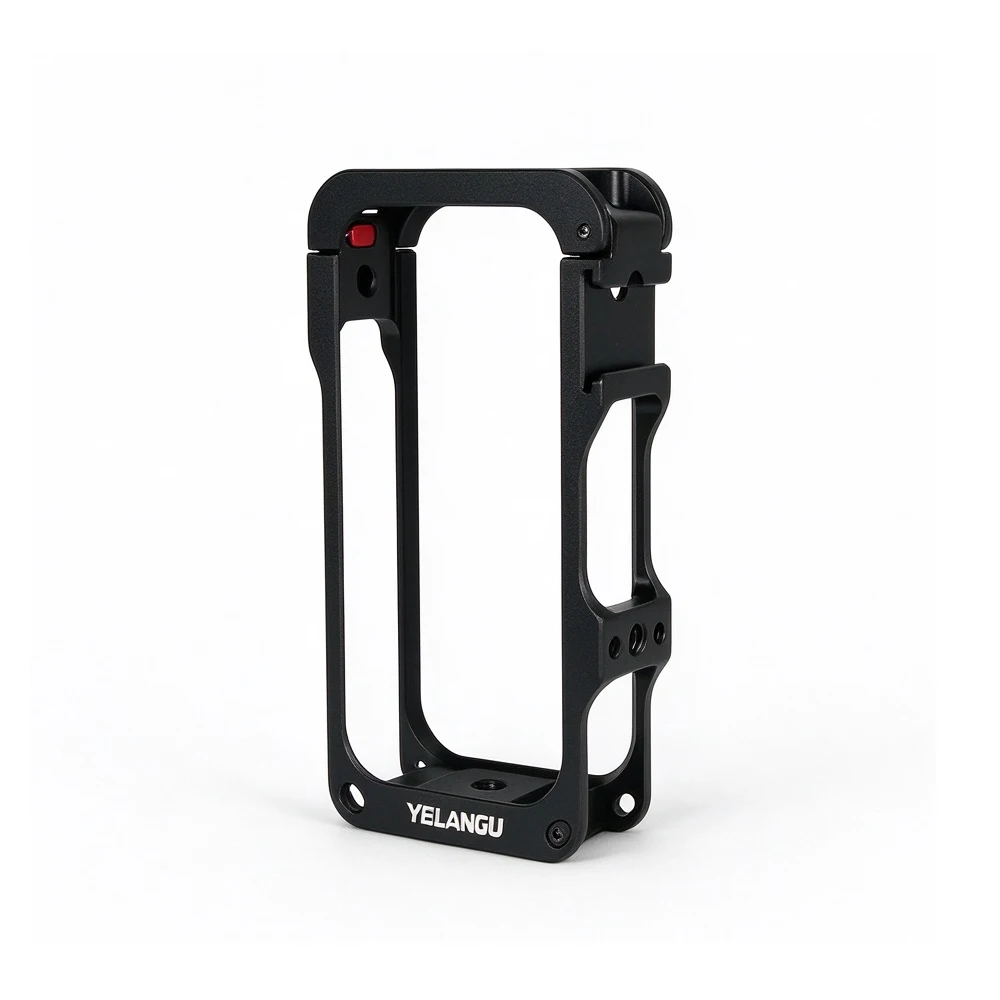 Aluminum Alloy Cage for Insta360 X6 Precision Molded Shockproof Dual Sided Hollow Design Cold Shoe Mount