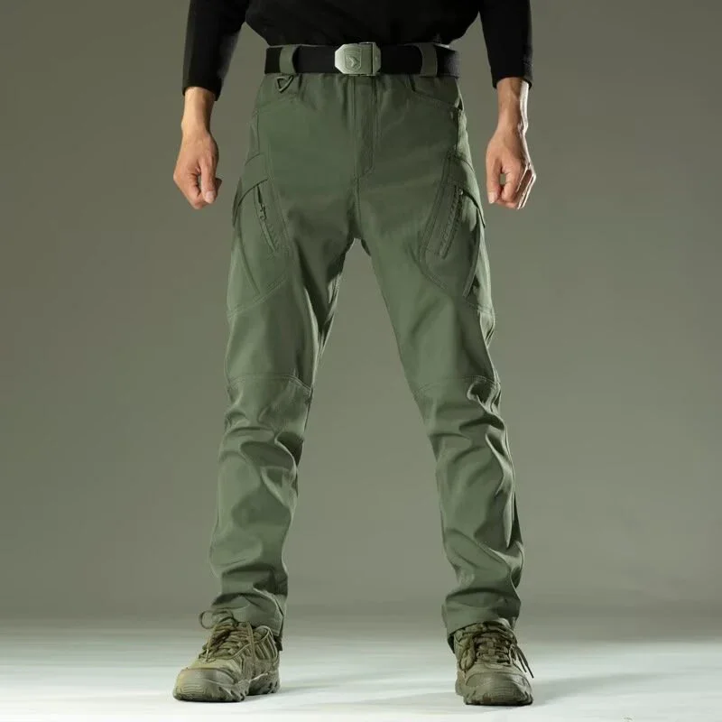 

Men Quick Dry Cargo Pants Male New Summer Elastic Hike Trek Climb Camp Outdoor Hunting Trousers City Multi Pockets Pants 6XL