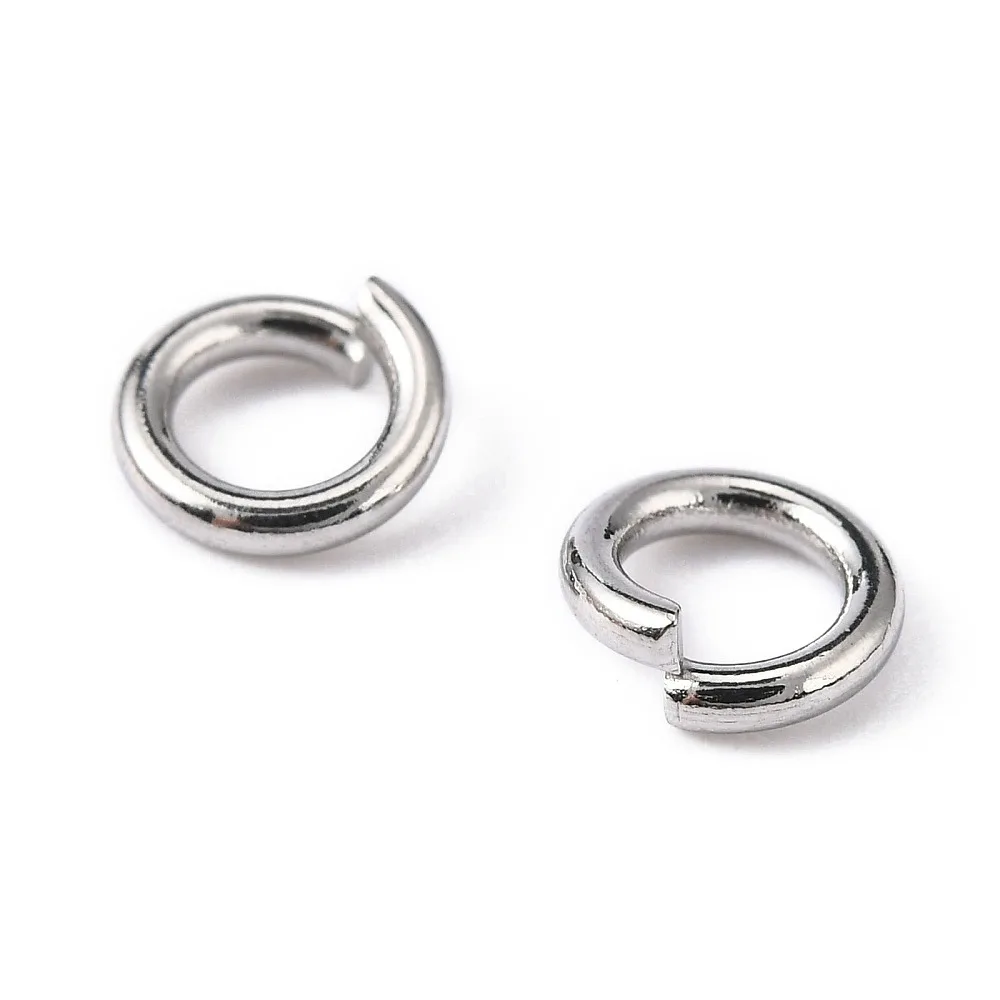 10gs Tarnish Resistant 304 Stainless Steel Open Jump Rings 6x1.2mm Inner Diameter: 3.6mm abput 65pcs/10g