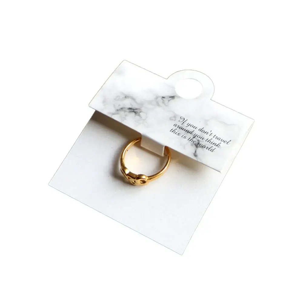 

50PCS Black White Jewellery Display Cards DIY Dualsides Blank Keyring Packing Tags Kraft Paper Small Business Jewelry Holder