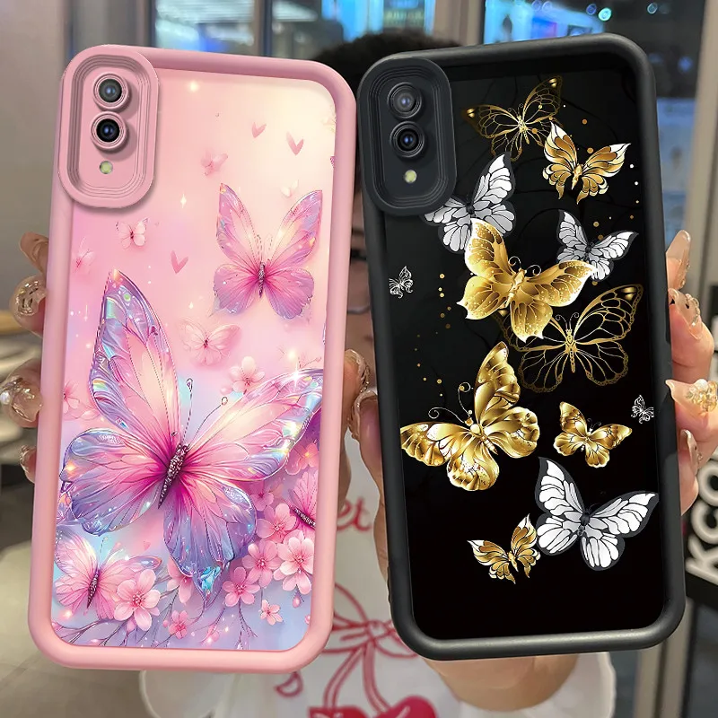 Phone Case For Vivo X23 Newest Shockproof Soft Casing For Vivo X23 Fashion Lucky Macaron Butterfly Pattern Couple Cover