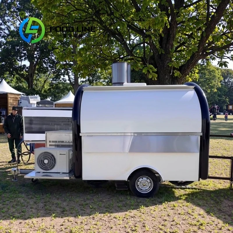 Full Kitchen Mobile BBQ Food Truck Snack Coffee Cart Convenient Concession Mobile Kitchen Trailer Customized