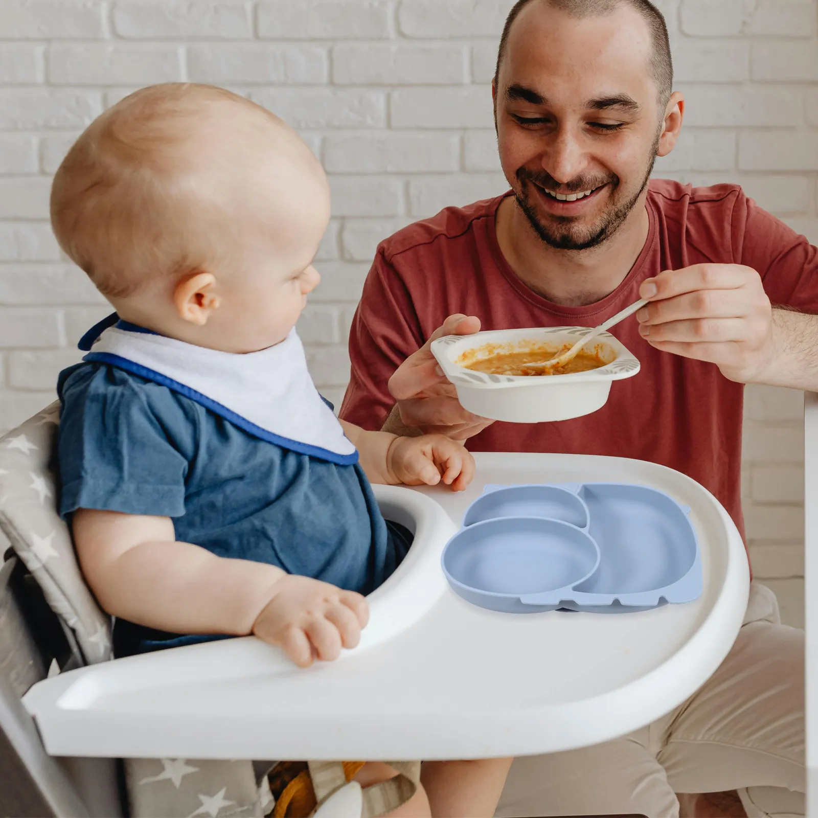 

Silicone Cow Shape Baby Bowl Divided Toddler Plate Food Tray Cute Feeding Dish Baby Food Storage Plate Compartment Platter