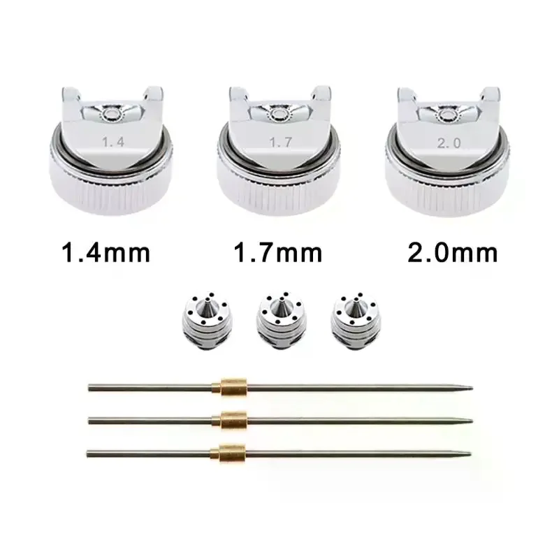 

Pneumatic Tool Accessory: H-827 HVLP Spray Gun Nozzle Kit, Sizes 1.4/1.7/2.0mm;