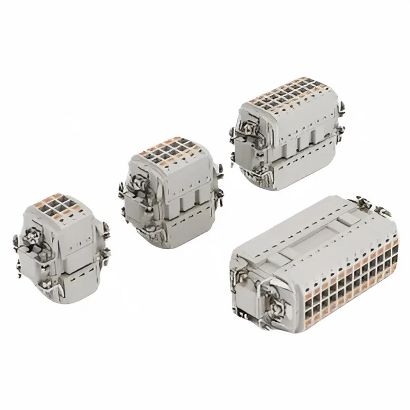Rectangular Heavy-duty Connector Quick Wiring Solder-free Screw Shrapnel in-line Plug Socket HE1624
