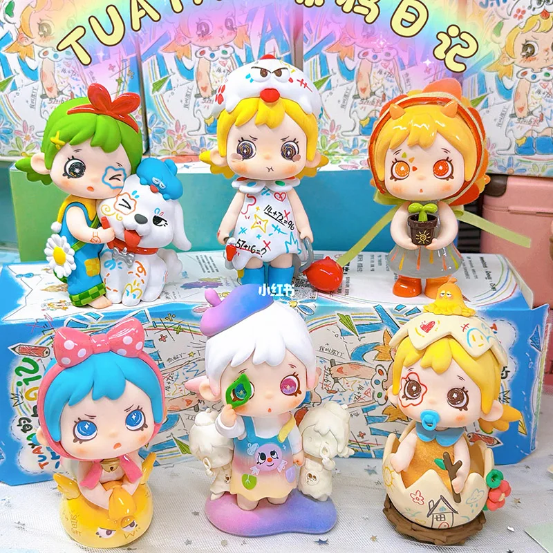 

TUAYA Tu Yaya's graffiti diary series Action Figure Mystery Box Anime Figurine Desk Model Tu Yaya' Blindbox Surprise Toys
