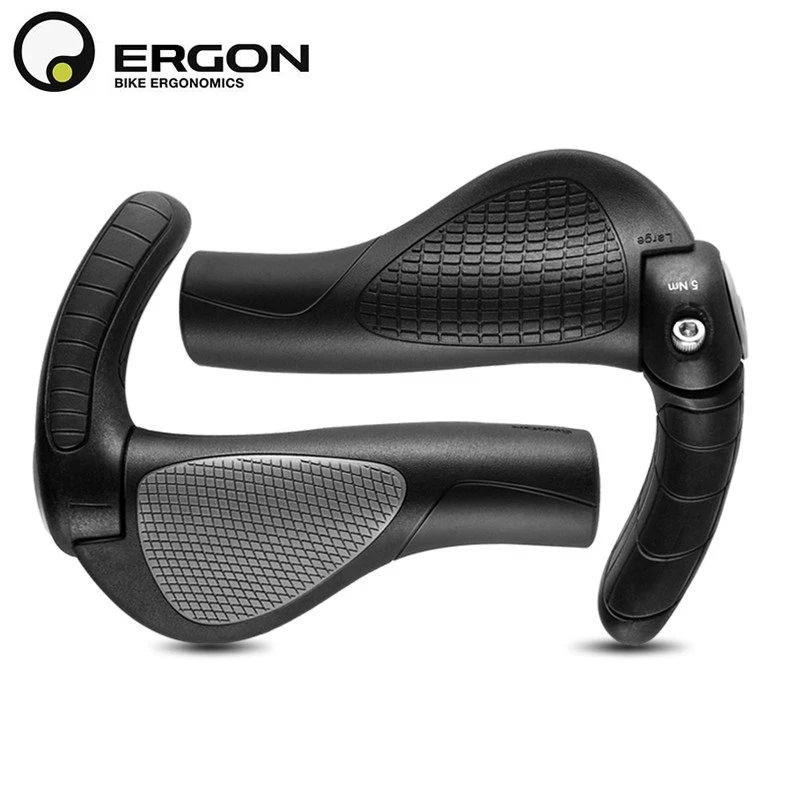 ERGON-empuñaduras ergonómicas para manillar de bicicleta, empuñaduras de goma bloqueables, extendidas, para bici de montaña, GP1, GP3, GP5