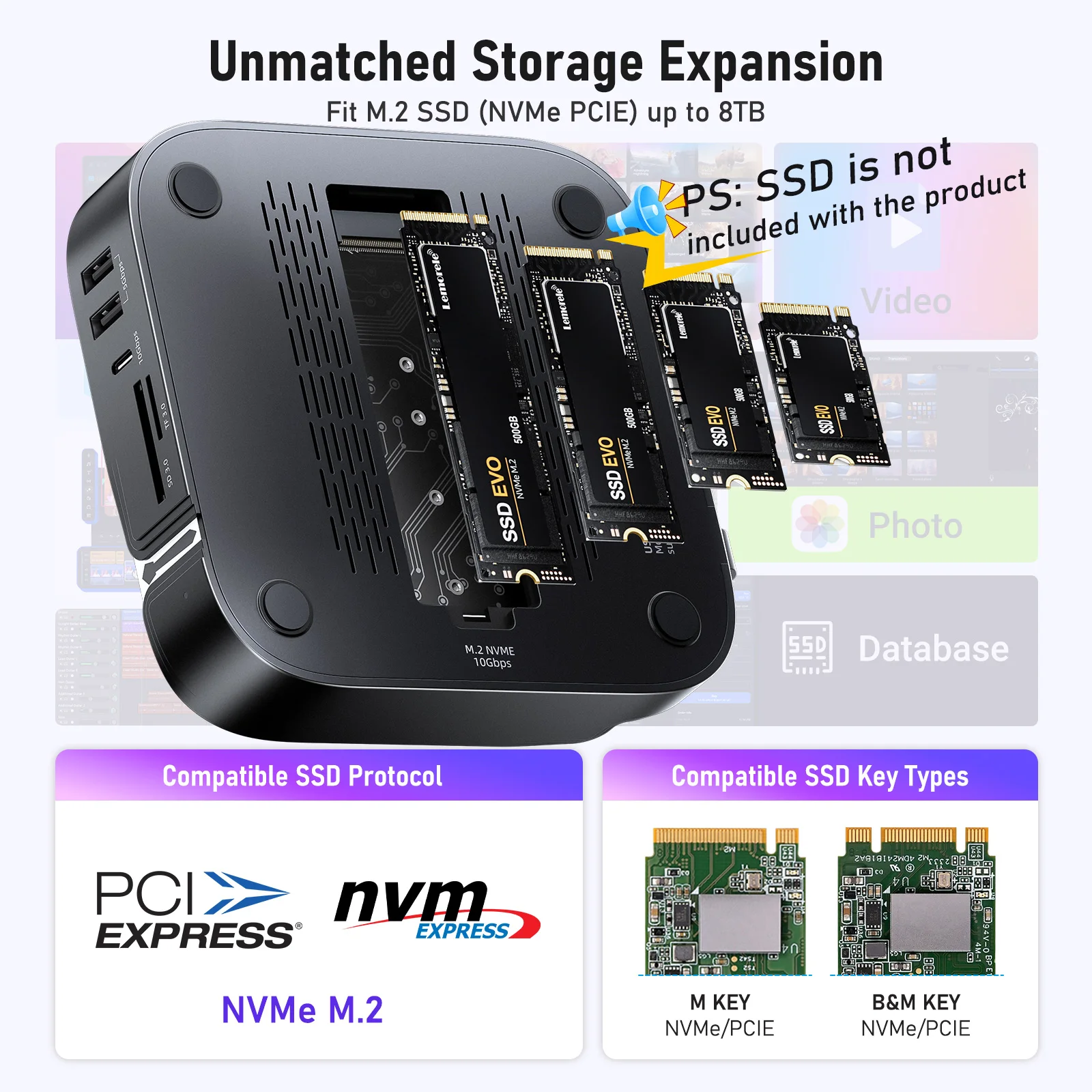 Lemorele Estación de Conexión - Usb C Hub With M.2 Nvme Slot reseña y precio