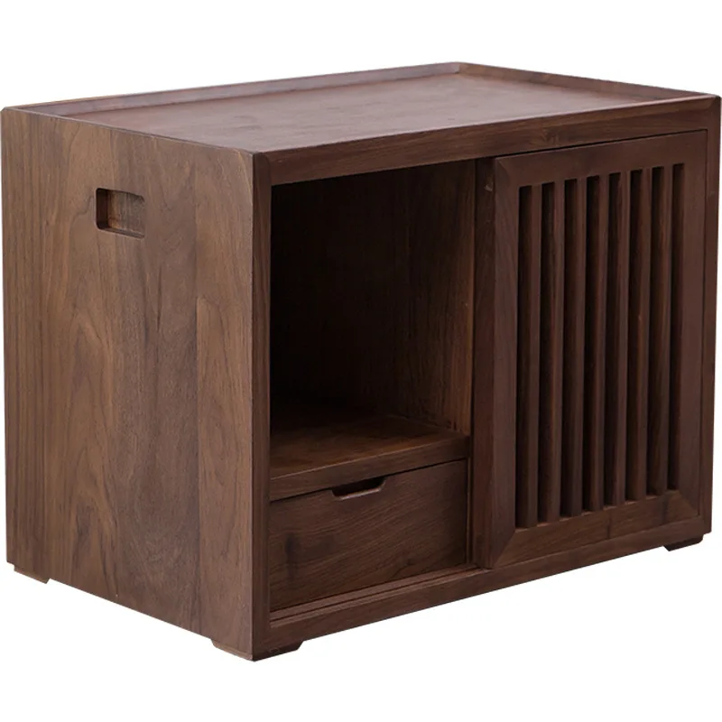 

New Chinese-style solid wood household low table multi-functional storage cabinet