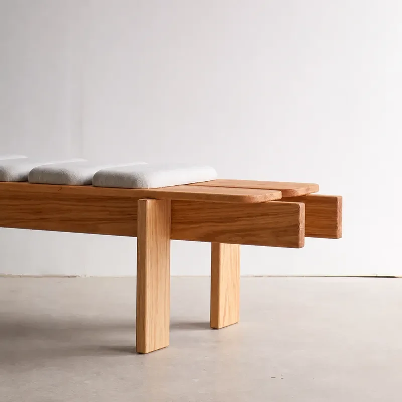 Nordic Solid Wood Bench Simple Living Room Sofa Stool Bed and Breakfast Club Rest Stool Reception Tea Table Stool