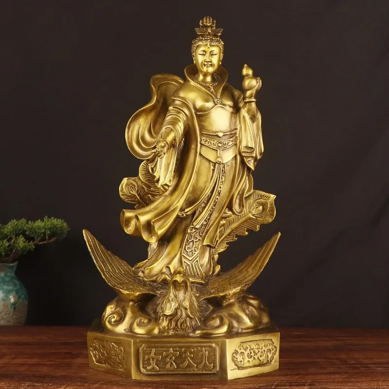 of Virgin Mary, of goddess Nüwa, decorative figurine, bronze statue of the Nine Heavens Myst