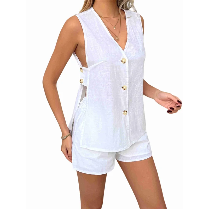 

ABRT-Womens Summer Vacation Outfits Beach Travel Cruise Resort Wear 2 Piece Short Sets Casual Tank Tops And Shorts