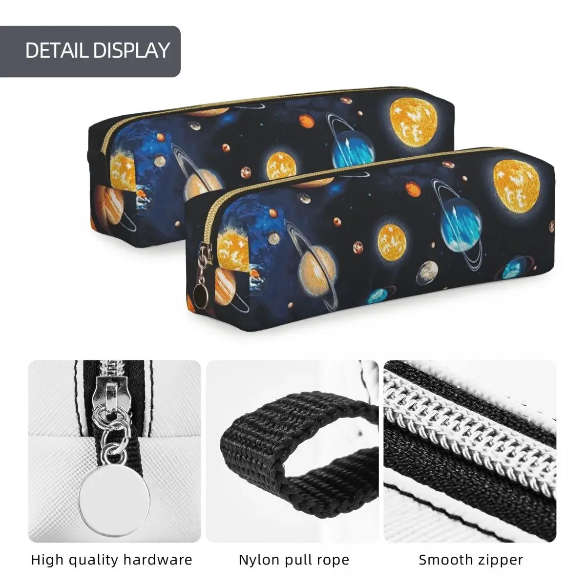 Solar System Space Planets Universe Pencil Cases Pen Bags Pen Box For Boys Girls Students Stationery Pencil Pouch Cosmetic bag