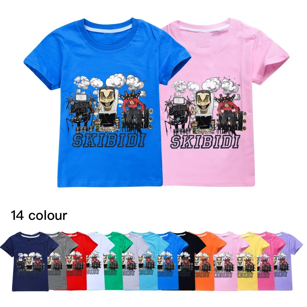 

2023 Newest Game Skibidi Toilet -Shirt Kids Funny Harajuku Graphics Tshirt Baby Boys Cotton Tops Toddler Girls Casual Pullover