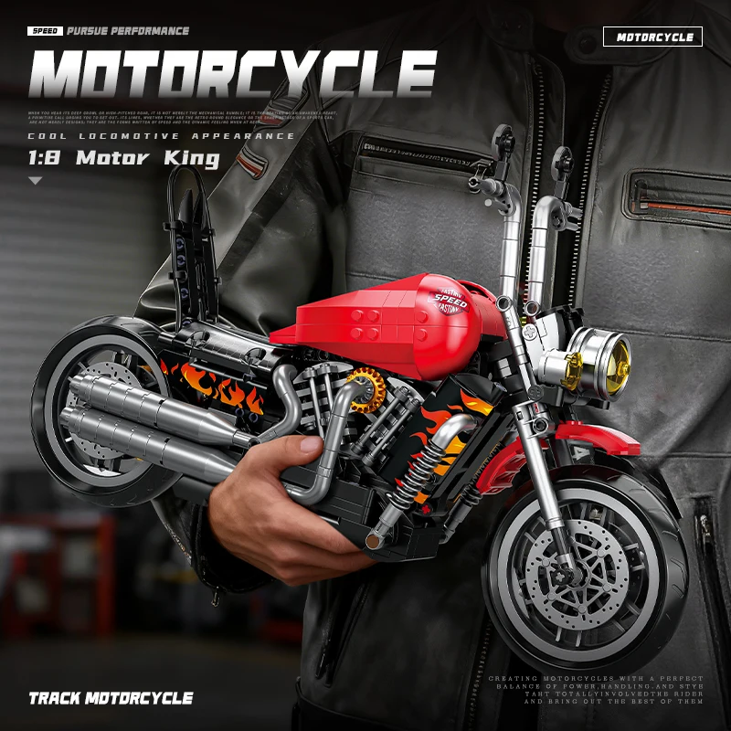 

2026 New Building Blocks Toy Motorcycle Model Assembly Bricks Sets Educational Decoration Christmas Birthday Gifts Toys Desktop
