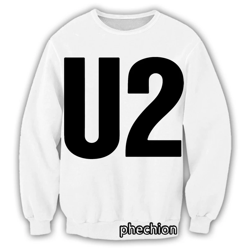 phechion New Fashion Men/Women U2 Band 3D Printed Casual Sweatshirt Streetwear Men Loose Sporting Sweatshirt G26