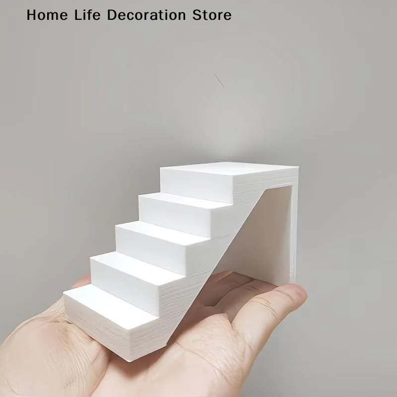 【H】Dollhouse Miniature Staircase Empty Warehouse Ground Floor Staircase Model DIY Scene Accessories Living Room Decor