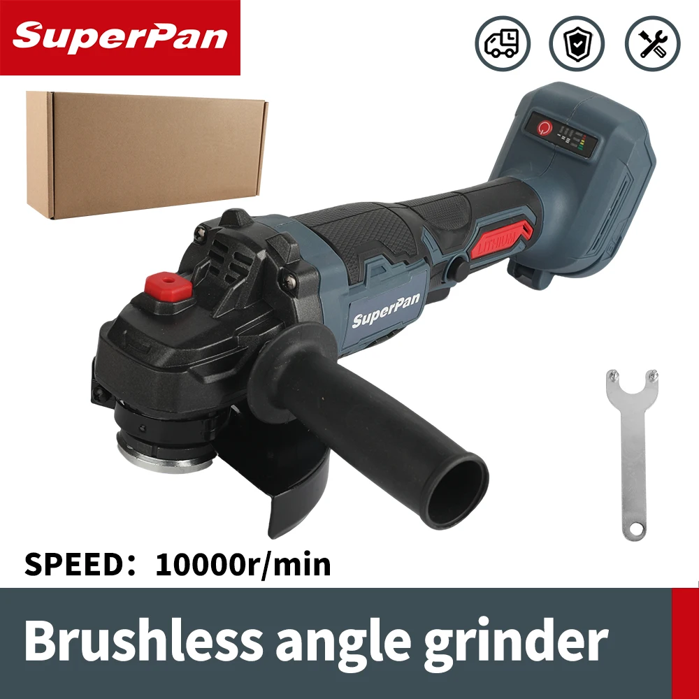 

SuperPan 18V DCG405 Cordless Brushless Angle Grinder 660W adjustable speed 3-Speed 10000RPM M14 Power cutter