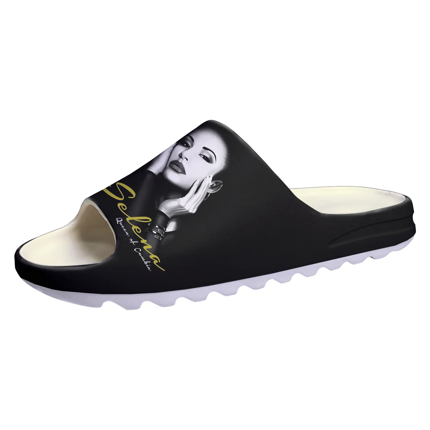 นักร้อง Selena Quintanilla Soft Sole รองเท้าแตะบ้าน Clogs ขั้นตอนบนรองเท้าน้ําบุรุษสตรีวัยรุ่นขั้นตอนที่กําหนดเองรองเท้าแตะ