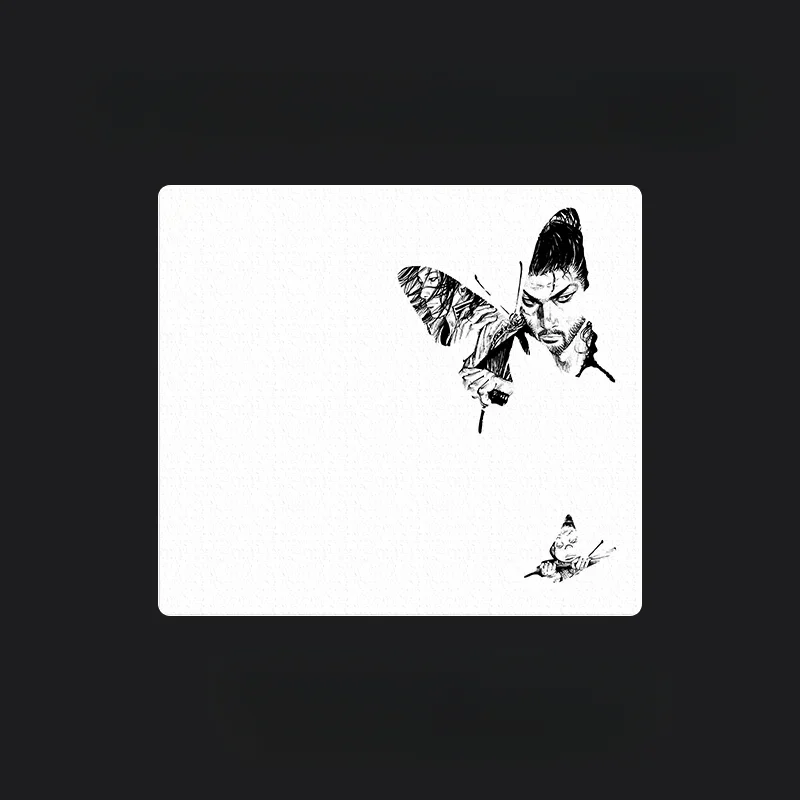 Imagem -06 - Atom Samurai Series Resina Mouse Pads Crystal Snow And Sand Mist Mouse Pads Personalizados para Jogos Professional Hard Desktop Pad pc Fps