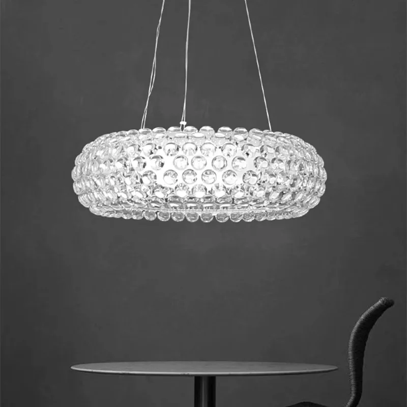 moderno acrilico led luzes pingente pendurado lampada sala de jantar fixture ouro claro rs7 lampada foscarini caboche dia35 50 65cm 01