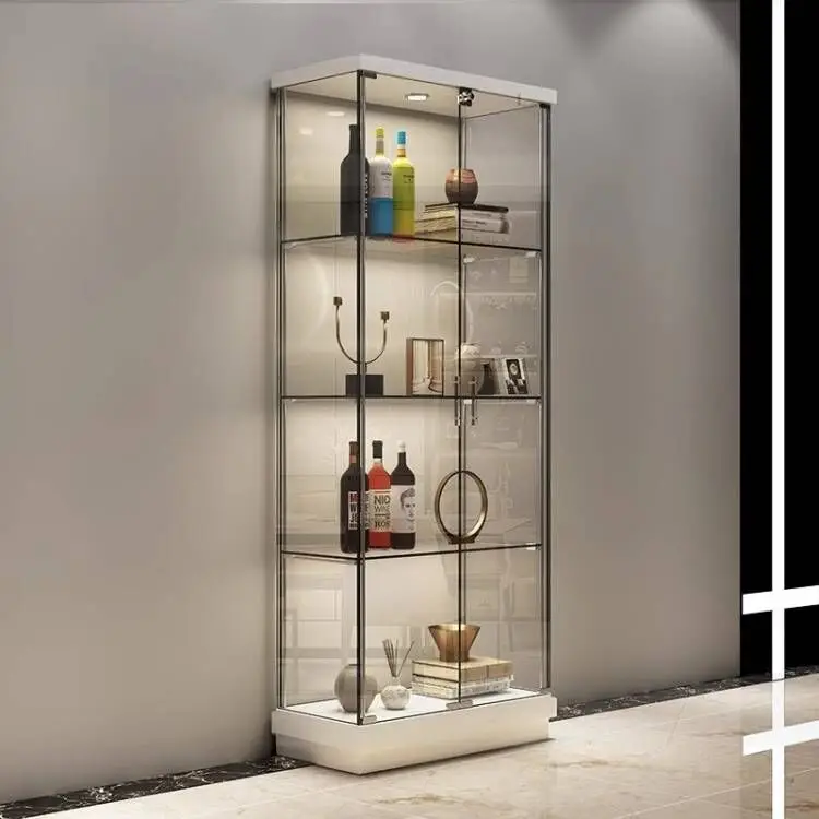

Living room tempered glass wine cabinet modern simple household wall dining side cabinet store display cabinet restaurant small