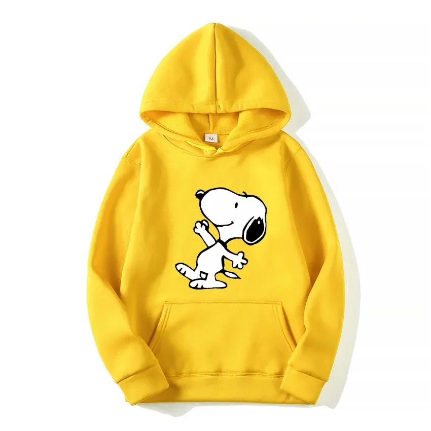 Snoopy Cartoon Anime damska bluza z kapturem wiosna jesień Casual męska bluza 2024 nowych moda para swetry oversize topy