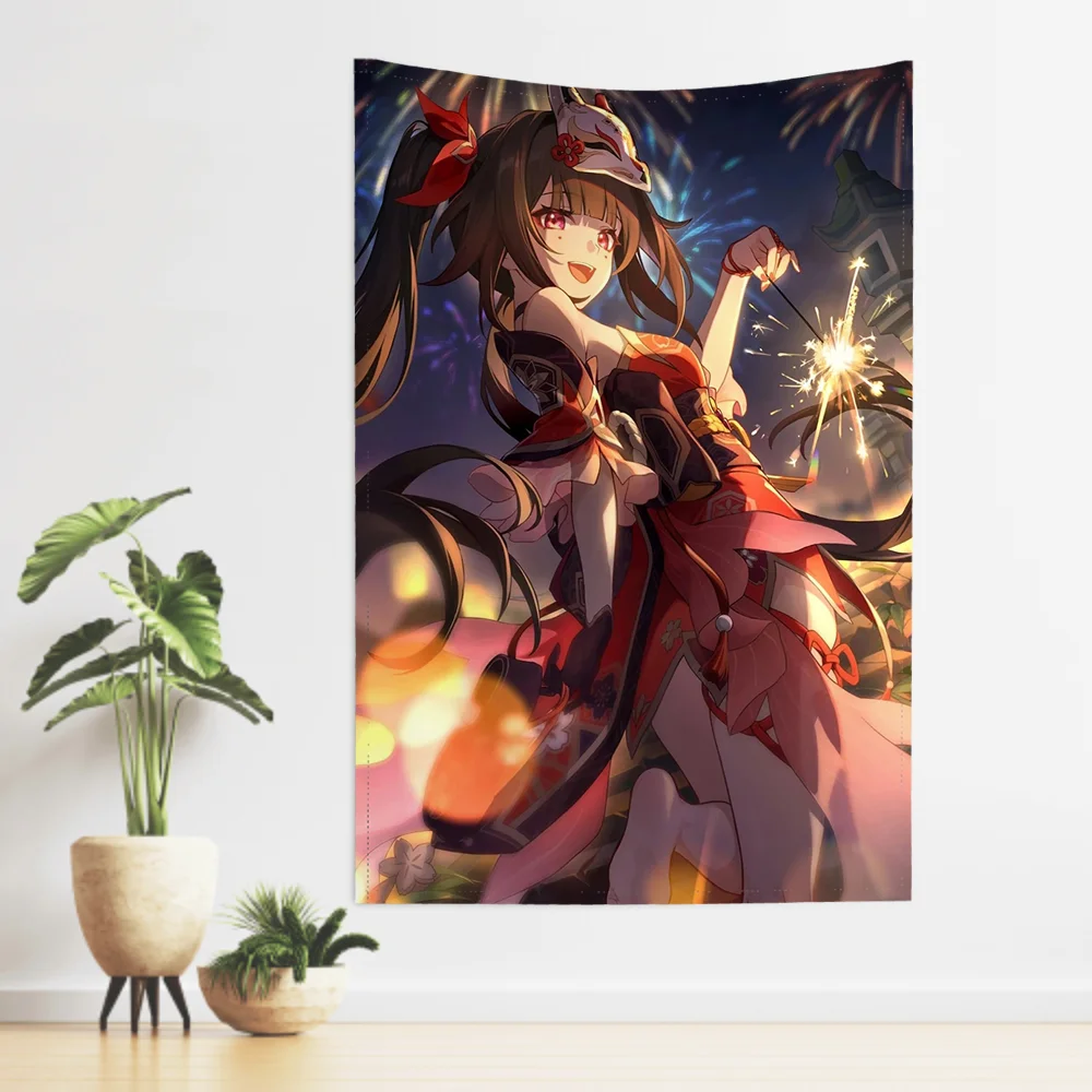 Sparkle Honkai Star Rail Tapestry Room Decor Wall Cloth Party Hanging Background Room Decor Baby Room