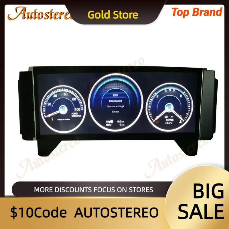 

Digital Cluster Virtual Cockpit Car Multimedia Player For Rolls-Royce Phantom VII Dashboard Speed Odometer