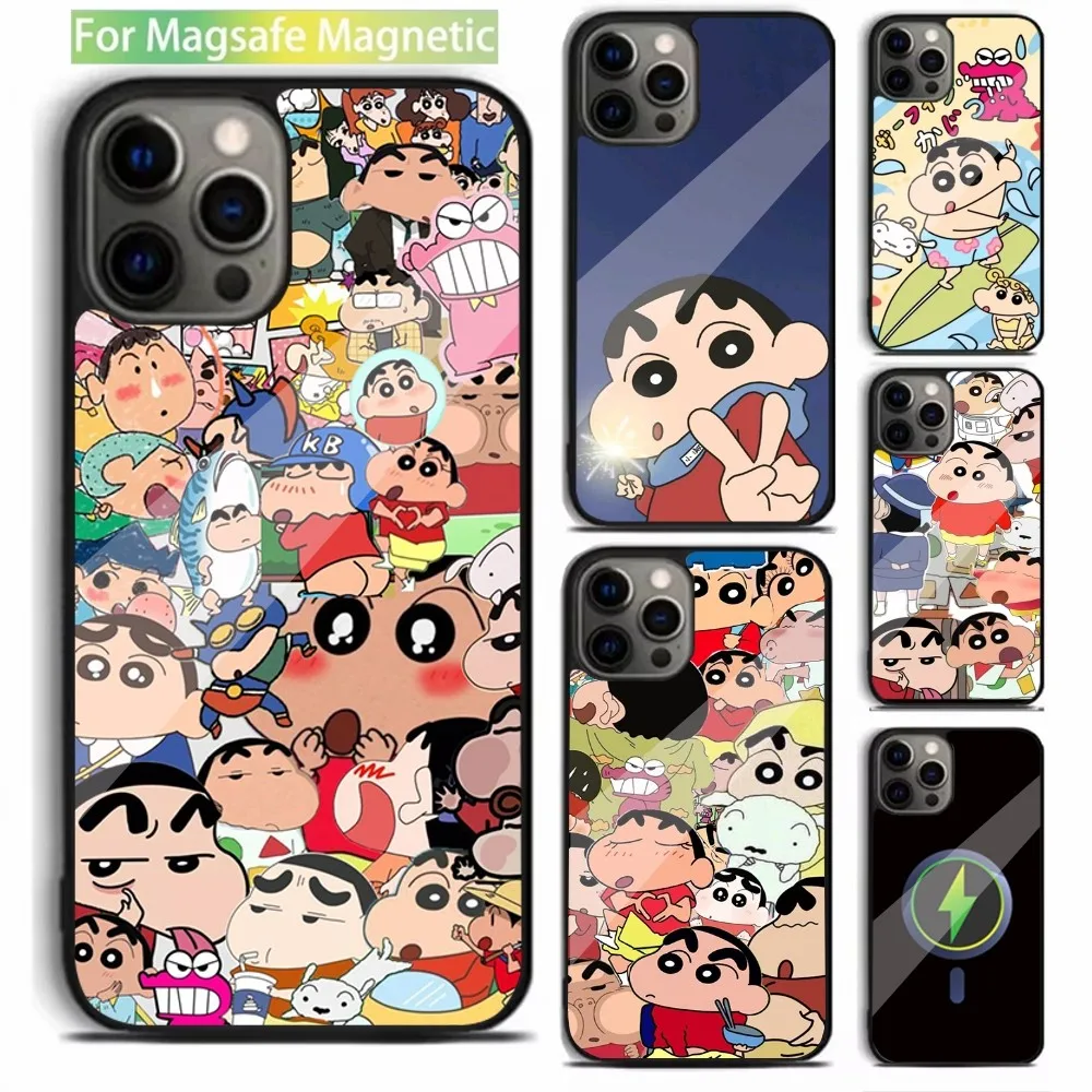 

Anime Phone Case For iPhone 15,14,13,12,11,Plus,Pro,Max Mini C-Crayon S-Shinchan-s Magsafe Magnetic Wireless Charging