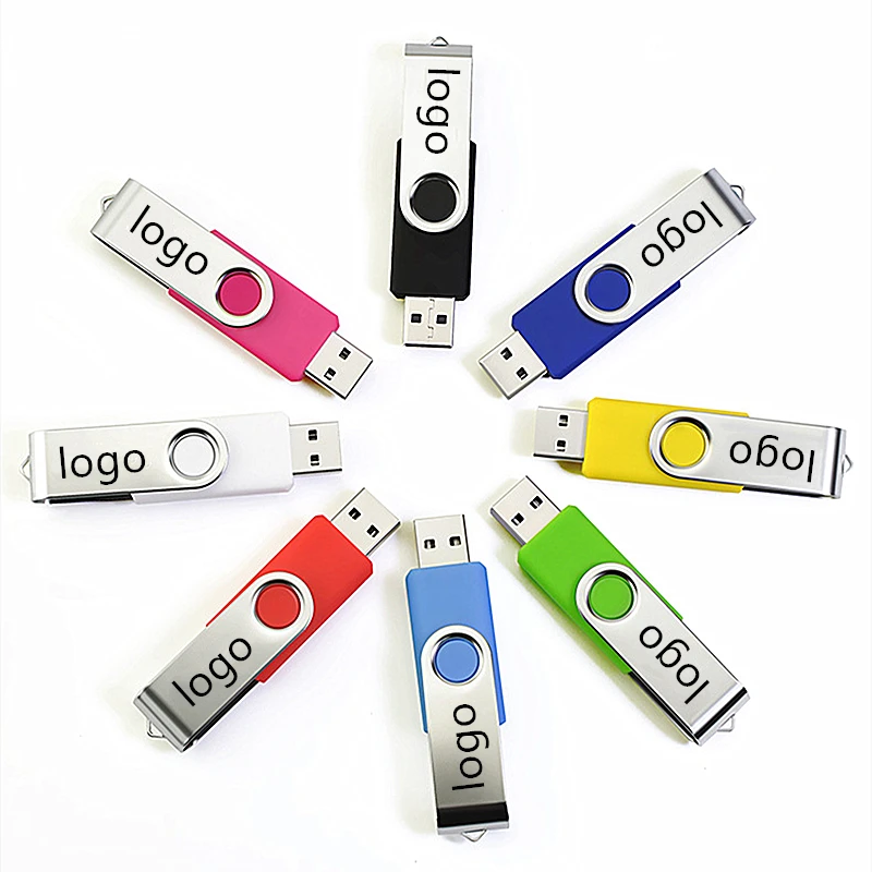 Preço de venda Livre LOGOTIPO Da Empresa Personalizado Cor Portátil Rotação De Metal USB 2.0 Flash Drive GB GB 16 8 4GB GB 64 32GB 128GB Memory Stick