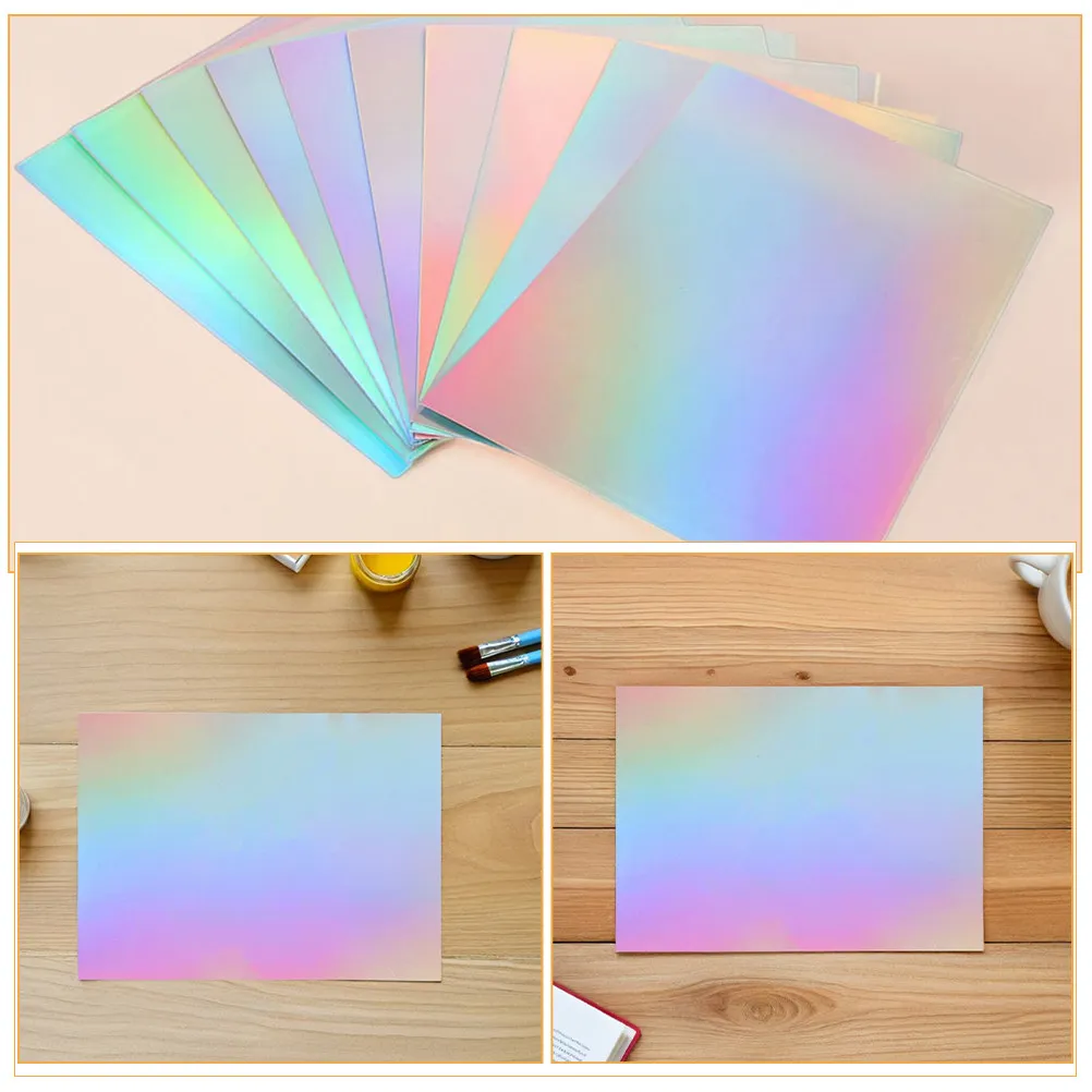 60Pcs Shimmering Metallic Cardstock Paper Iridescent Mirror Finish A4 Foil Craft Sheets for DIY Paper Projects Card Making