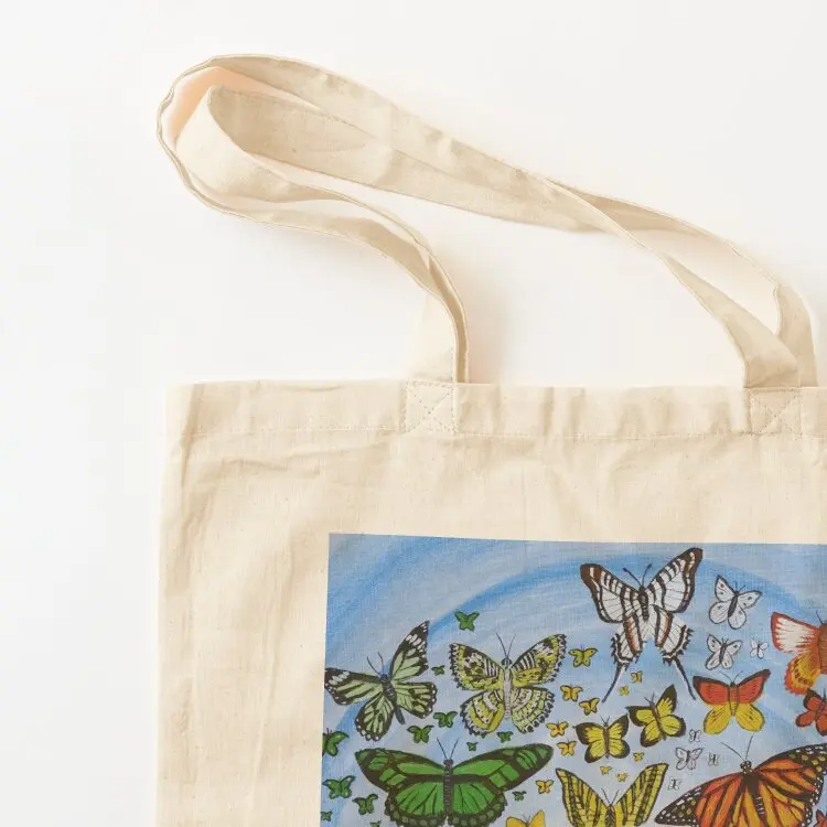 فراشات العالم الرابع حمل حقيبة هدية حقيبة أكياس القماش سوبر ماركت حقيبة قابلة للطي مخصص