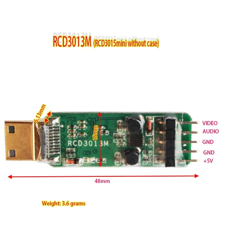 RCD3013M HDMI‑to‑AV Converter Module, FPV Video Conversion Board for RC Drone Aerial Photography