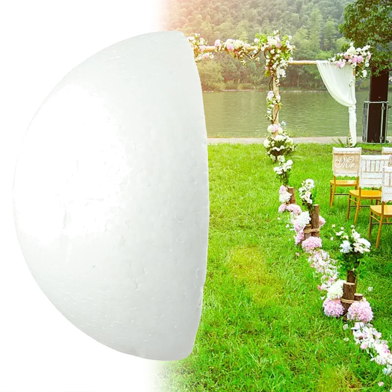 Polystyrene Foam Half Ball Hemisphere DIY Accessory Handmade For Xmas Party Celebration Decoration Craft Teaching Tool