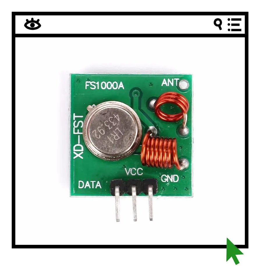 

5 шт. модулей беспроводной передачи данных 433 МГц, суперрегенеративные