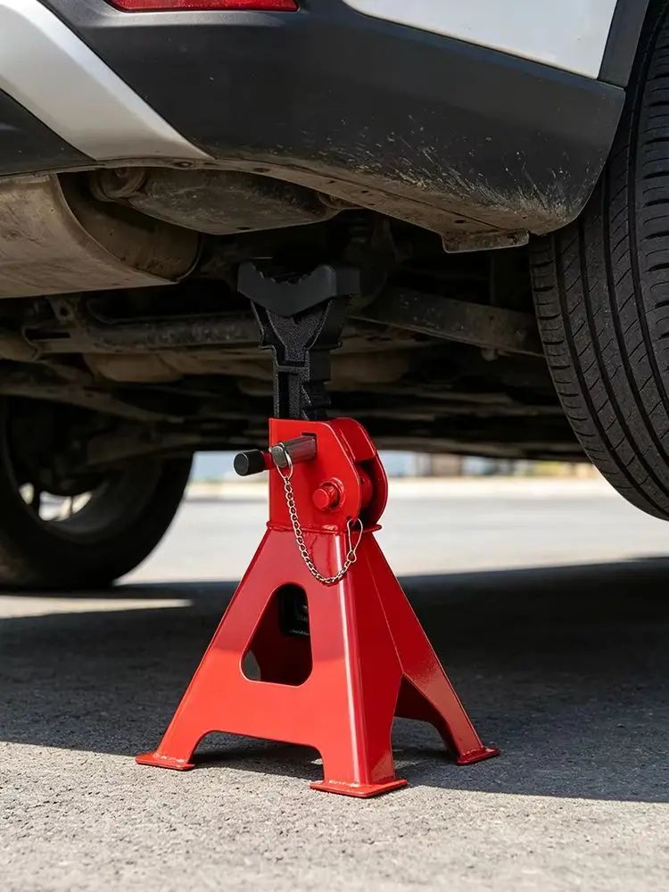 2-teiliger Schwerlast-Wagenheber 3 Tonnen - Achsstützen aus Stahl für Wohnmobile/Garagenfahrzeuge, Hebebühne, Notfallreparaturwerkzeug, Wagenheberständer, Hebevorrichtung, Reifenwechselwerkzeug