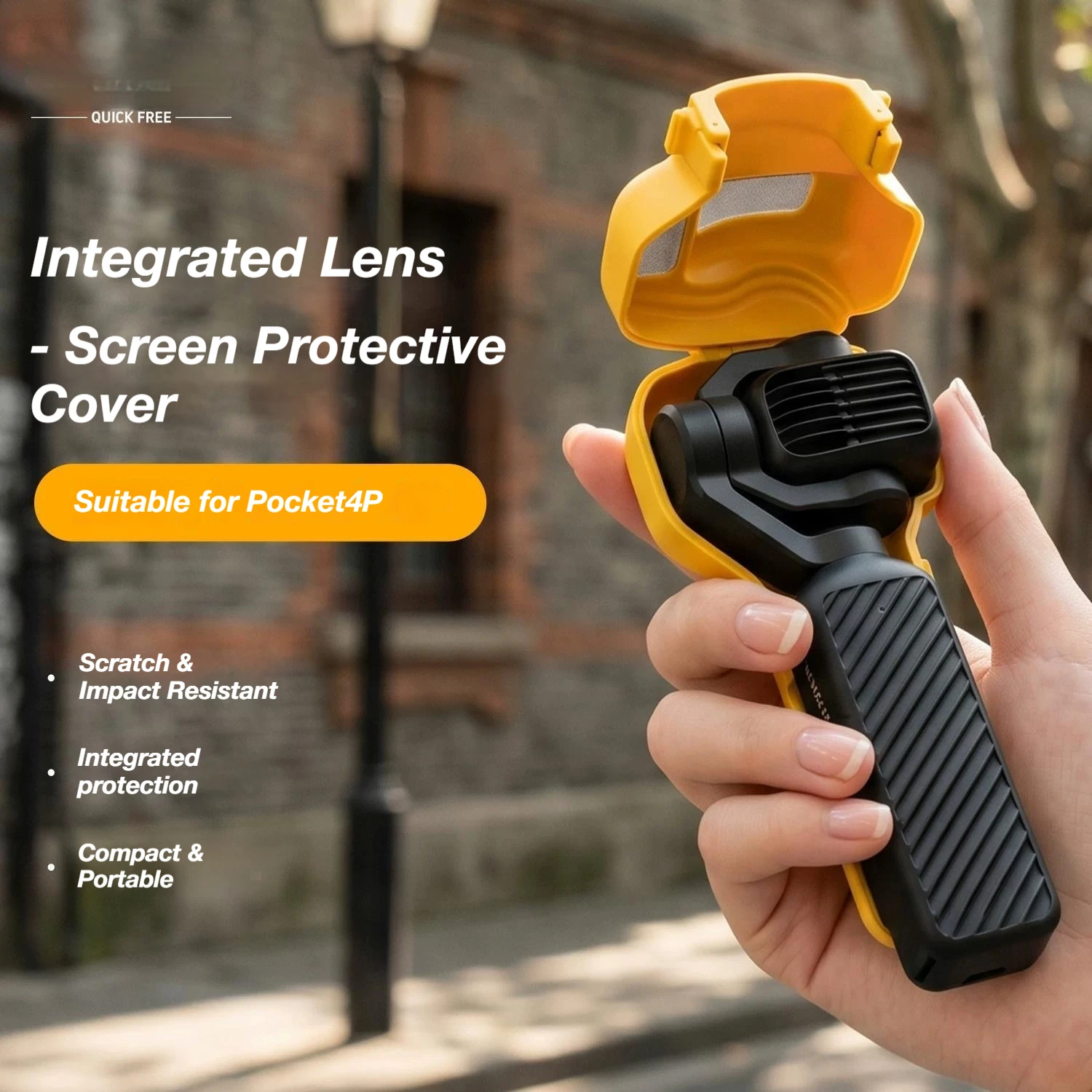 For DJI OSMO Pocket 4P Protective Cover Case Camera Lens Cap Screen All In One All-round Protection With Wristband Accessories