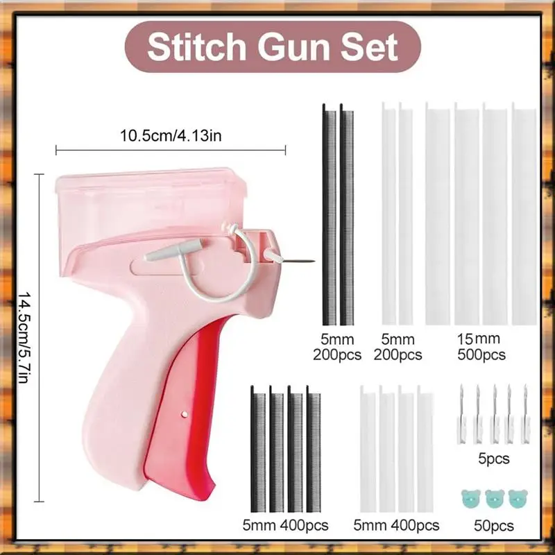 مجموعة مسدسات الغرز الصغيرة الجديدة A78K، مثبت سريع للملابس مع إبر ومثبتات وأزرار، مسدس وضع العلامات للملابس