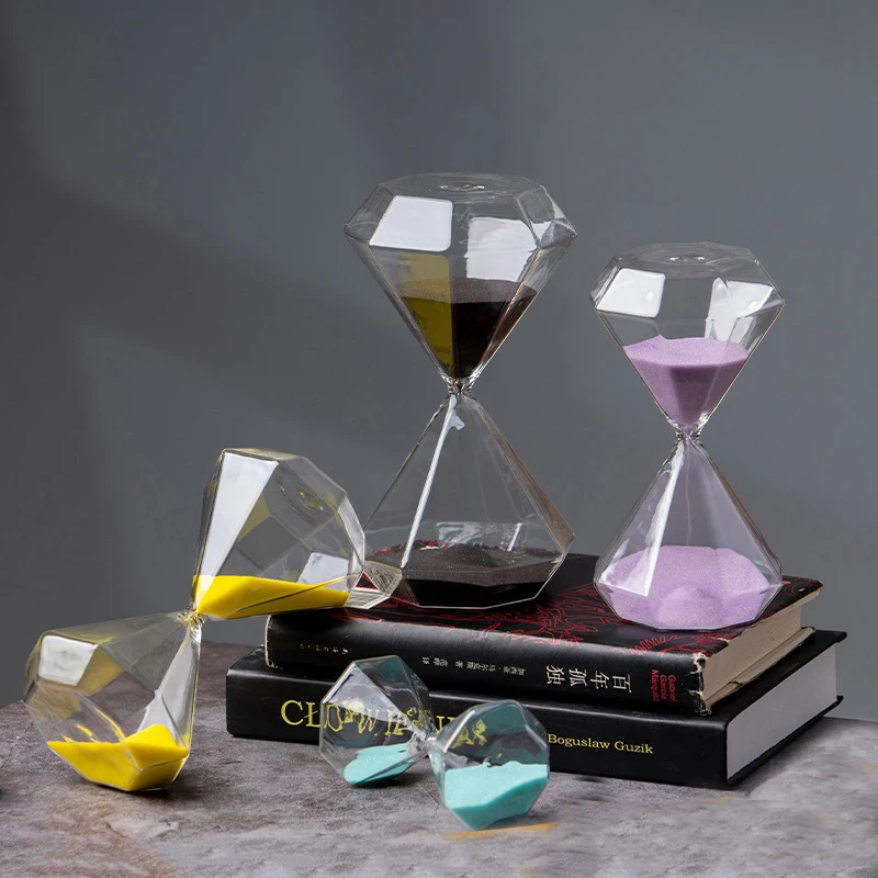 Nordic Transparent Glass Hourglass Timers Sand Clock Creative Sandglass Bedroom Study Office Living Room Ornament Festival Gifts