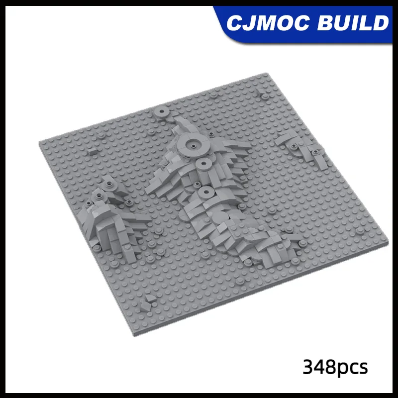 348pcs Popular Classic Space Series Moc Building Blocks Space Baseplate Model Technology Brick Assembly DIY Toys MOC-201723